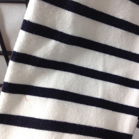 Pleione Peplum Striped Blue Sheer Top Blouse Size LP - Picture 7 of 8